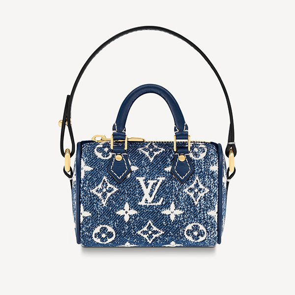 【ミニ】ルイヴィトン ビジューサック 偽物 マイクロ スピーディー デニム M00546